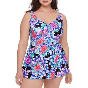 Maxine of Hollywood Mum’s the Word Empire Swim Dress One Piece